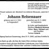 Reisenauer Johann 1931-2002 Todesanzeige